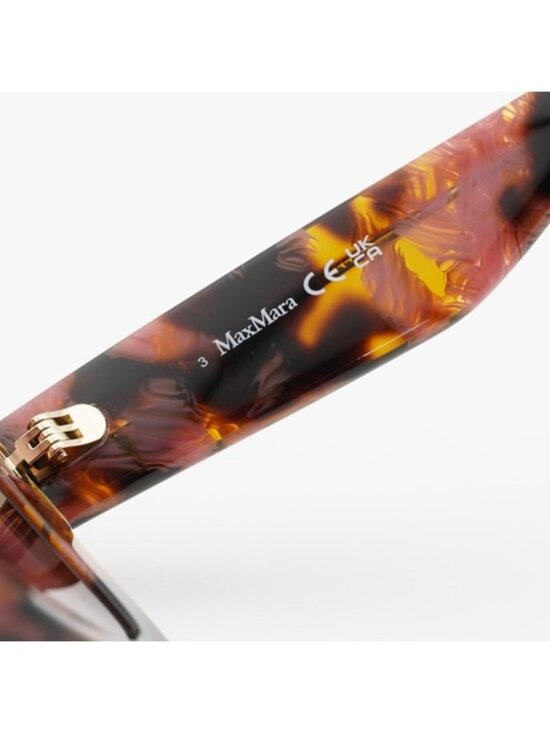 Max Mara ERNEST MM0088 55S Sunglasses Havana Square Frame, Bordeaux Lenses main image 6